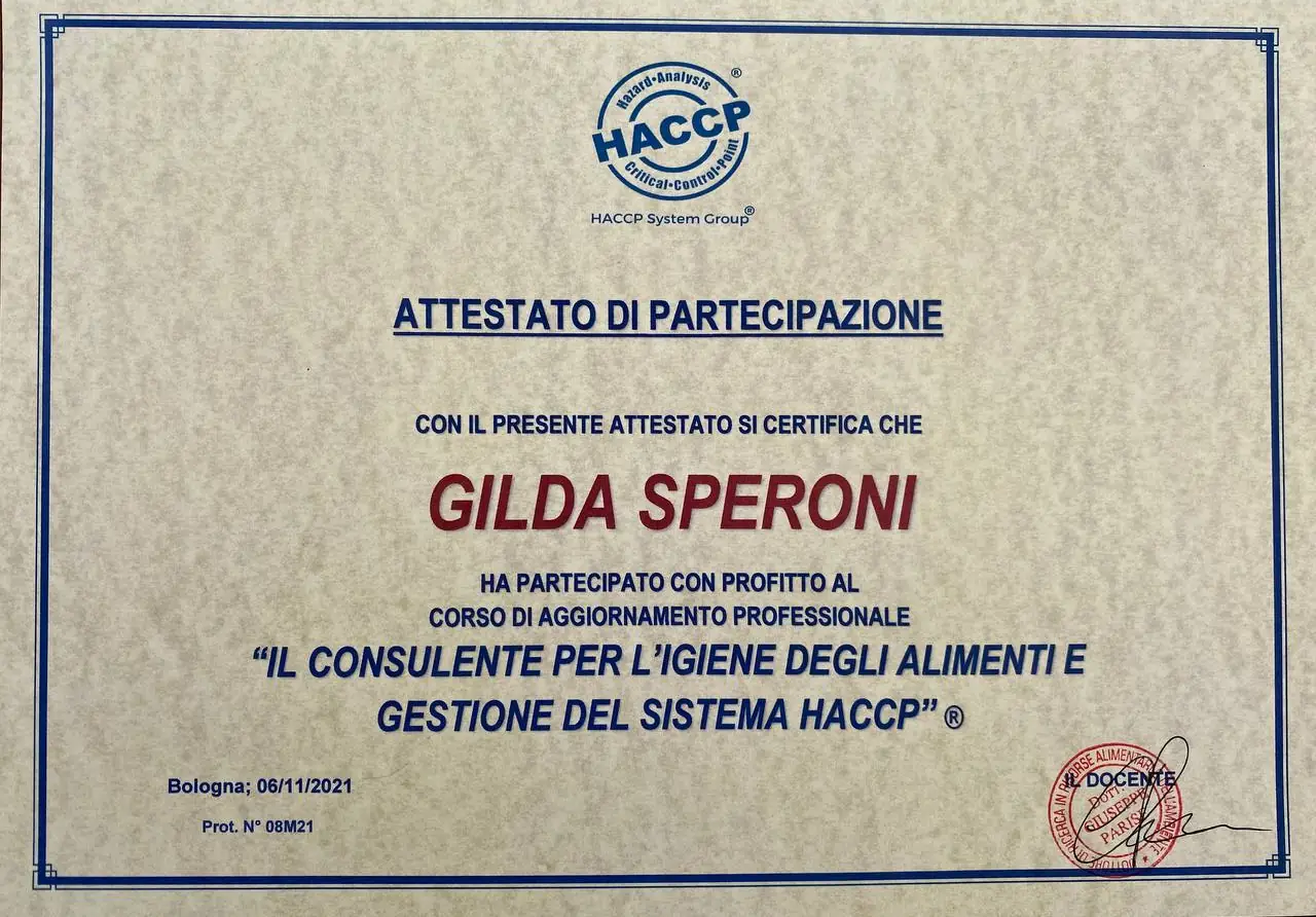 Certificado oficial de formación en seguridad alimentaria y sistema APPCC
